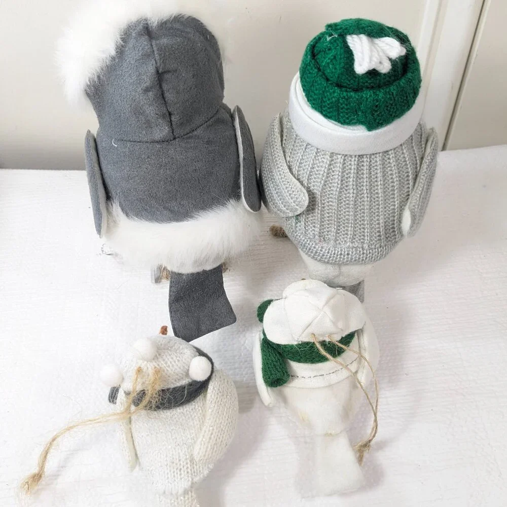 Spritz Target Bird set 2018 Juniper &‎ Alder & 2 ornaments set white green gray